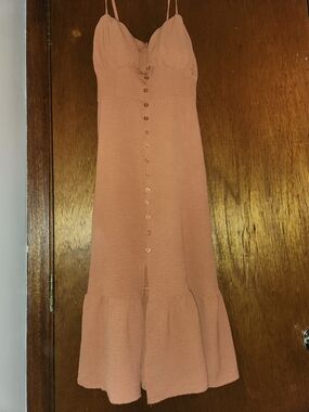 Spaghetti Strap Button-Front